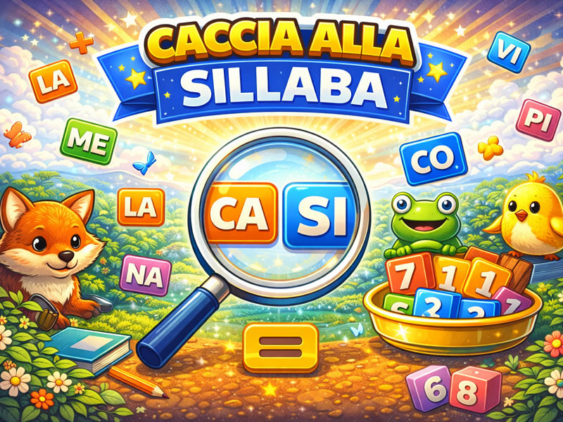 Caccia alla sillaba - gioco didattico della categoria Italiano e lingue straniere