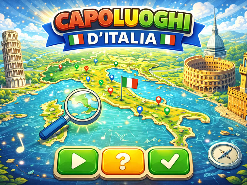 Regioni d'Italia - Capoluoghi - gioco didattico della categoria Storia, geografia e scienze