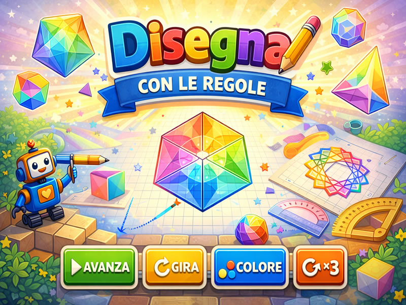 Disegna con le regole - gioco didattico della categoria Pensiero computazionale e creatività