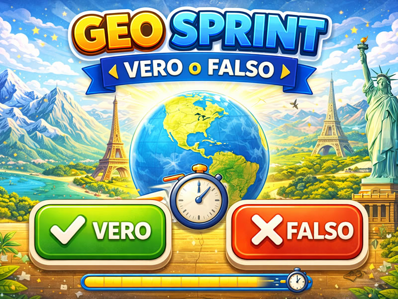 GEO Sprint - Vero/Falso - gioco didattico della categoria Storia, geografia e scienze