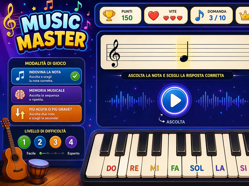 Music Master - gioco didattico della categoria Educazione musicale