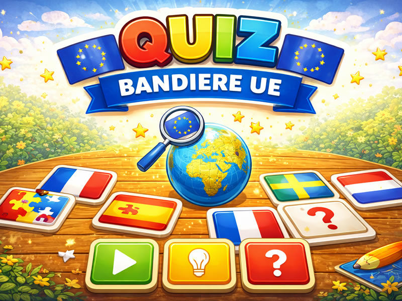 Quiz Bandiere UE - gioco didattico della categoria Storia, geografia e scienze