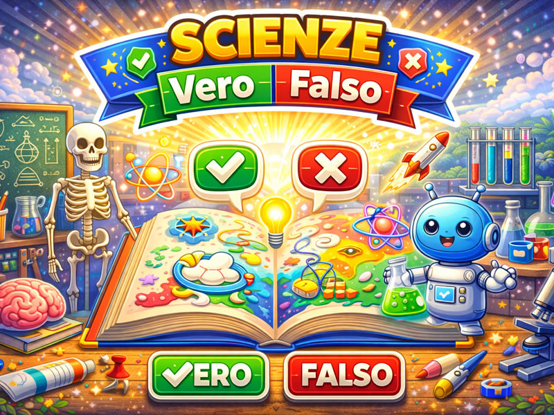 Scienze - Vero Falso - gioco didattico della categoria Storia, geografia e scienze