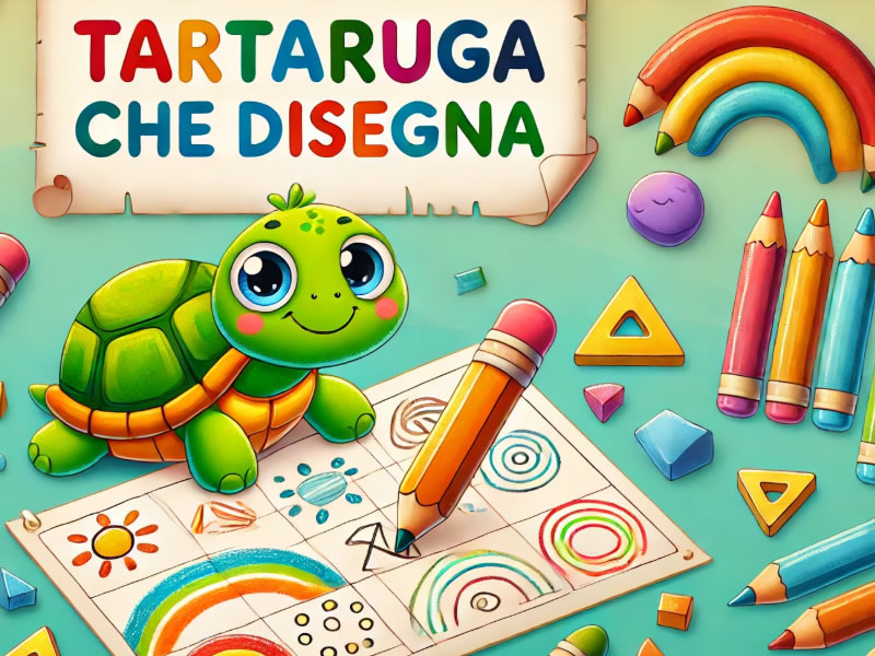Tartaruga che disegna - gioco didattico della categoria Pensiero computazionale e creatività